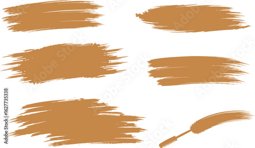 Set of colorful paint brush strokes vector on a white background. strokes, lines, Brush stain. Rectangle brush collection. Grungy brushes collection. Vector black paint brush. permanent marker pen str