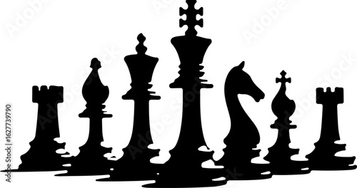 Royal Chess Silhouette Set" VECTOR