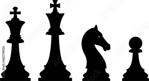 Royal Chess Silhouette Set" VECTOR