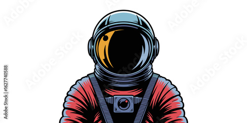 Space Exploration, Astronaut, Outer Space, Illustration, Cosmic Environment, Close-up, Adventure