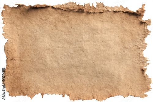 Wallpaper Mural Aged, tan parchment-like paper sheet, ragged edges Torontodigital.ca