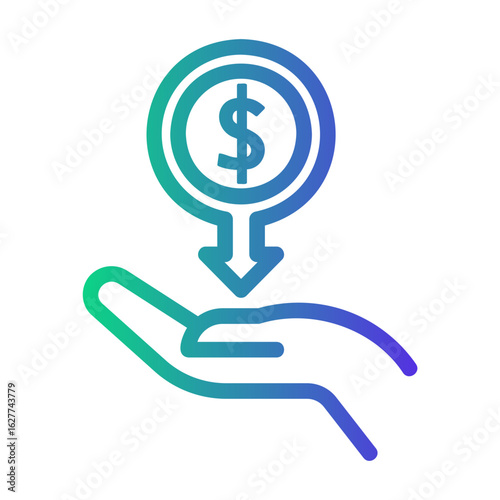 price Line Gradient Icon