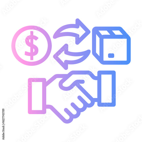 price Line Gradient Icon