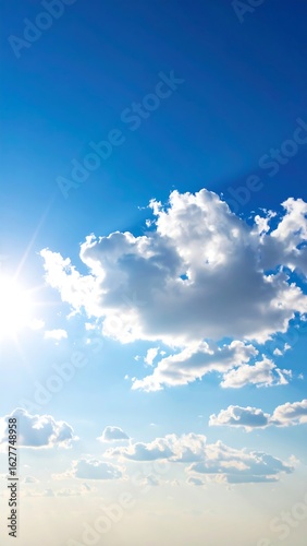A vibrant sky filled with fluffy clouds