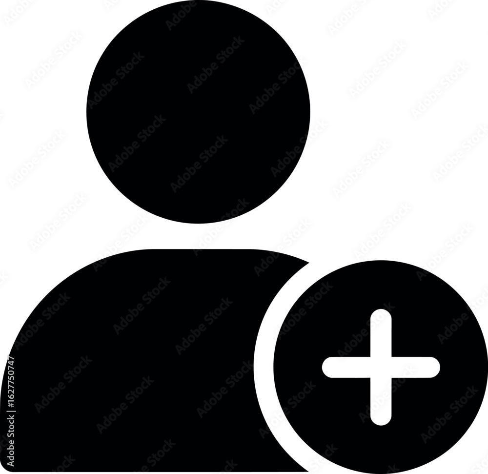 Fototapeta premium Add new user icon