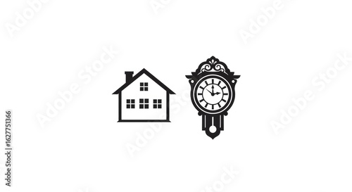 Timeless Home and Clock: A Symbolic Representation of Time and Shelter