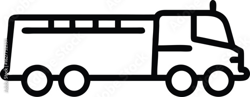 fire truck vector silhouette 