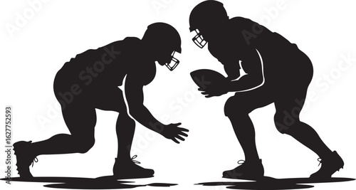 Football Player silhouette Vector Art