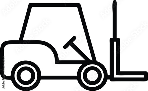 forklift vector silhouette