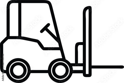 forklift vector silhouette