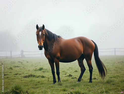 horse in the field. A horse 