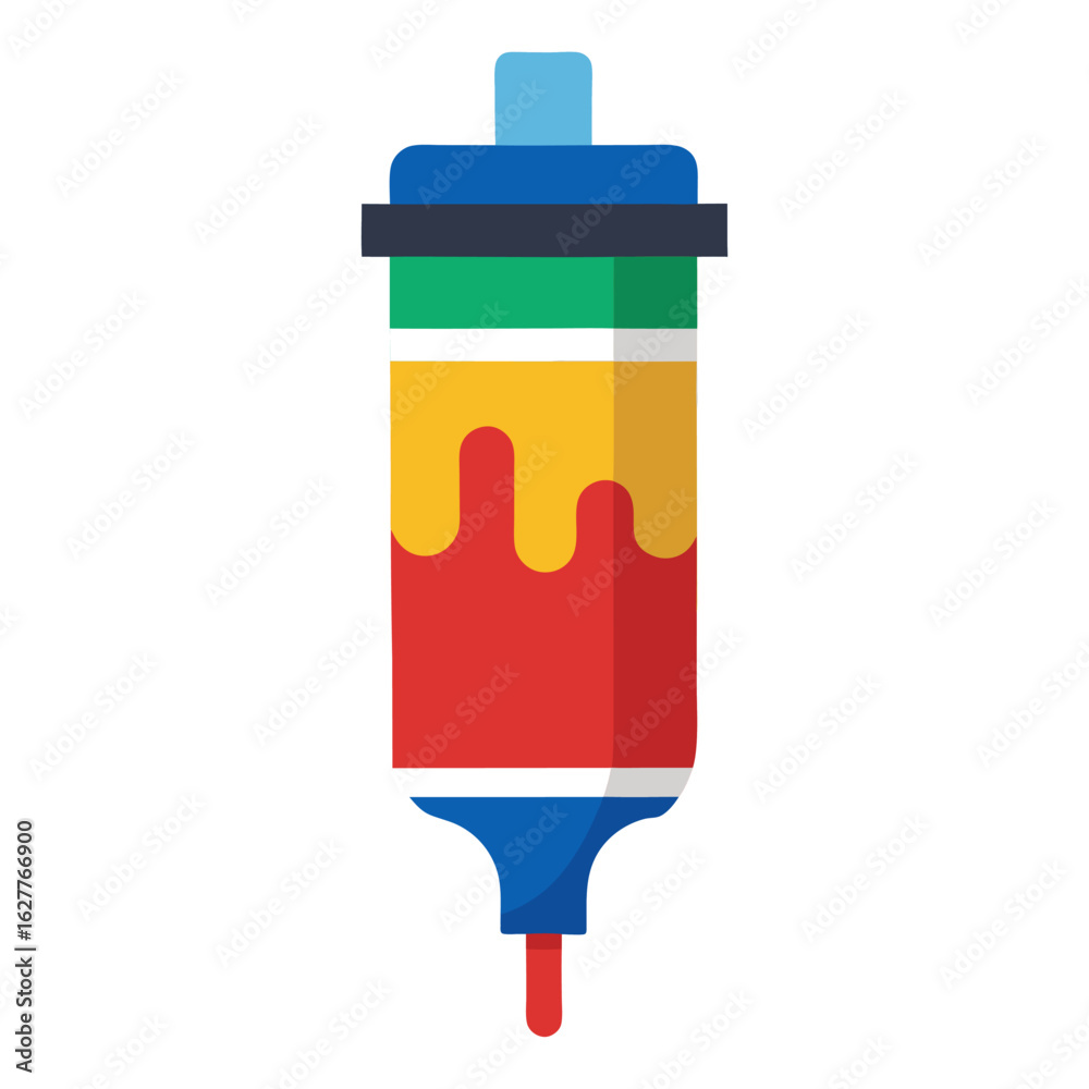 Fototapeta premium Paint tube vector on white background.