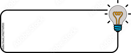 Did You Know Fun Fact Frame with Light Bulb Icon