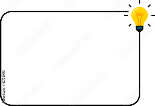 Did You Know Fun Fact Frame with Light Bulb Icon