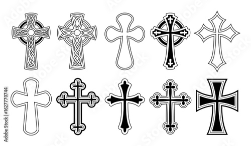 Celtic Crosses And Religious Symbols Collection christianity