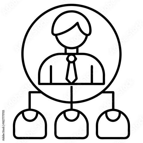 admin roles icon line art