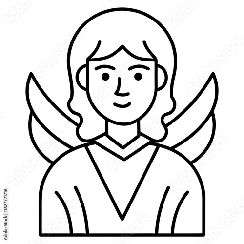angel investor icon line art