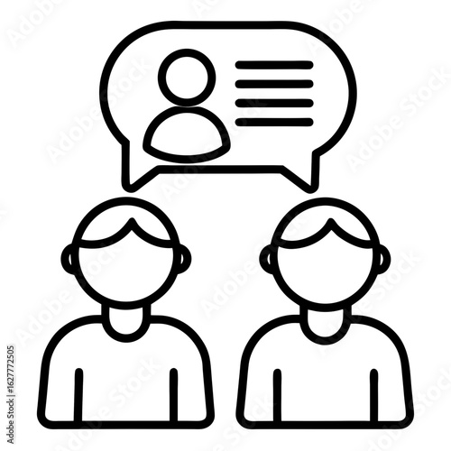 feedback session icon line art