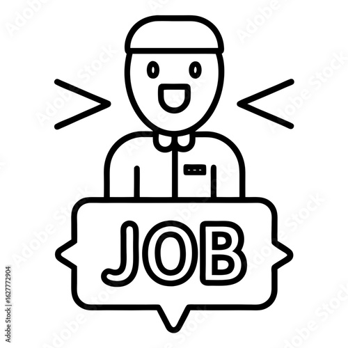 job offer icon  line art