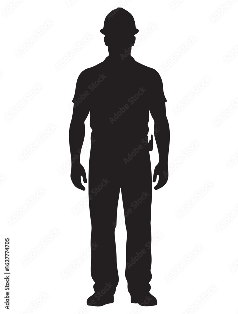Fototapeta premium MALE WORKER SILHOUETTE