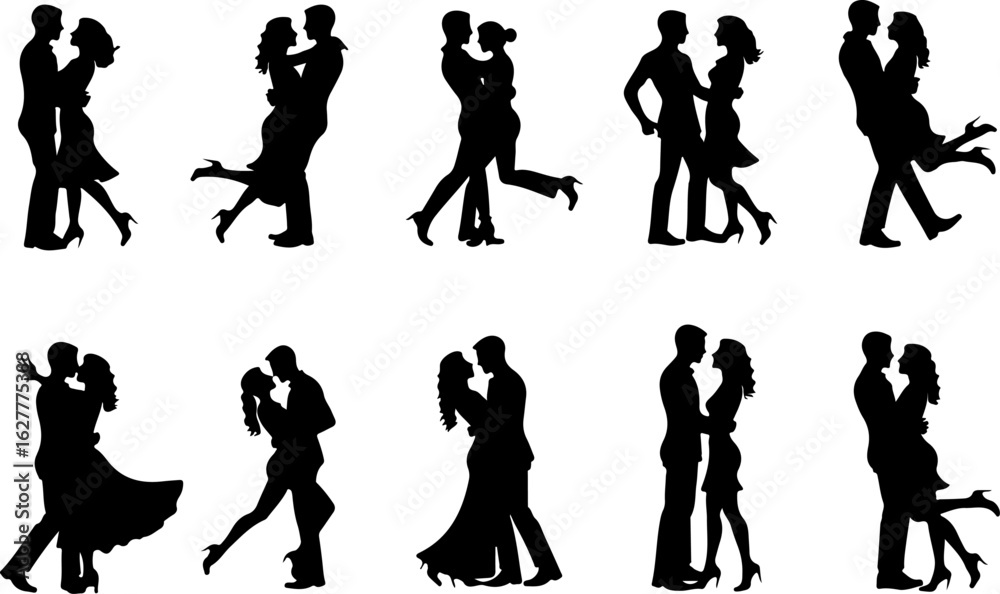 Obraz premium Silhouettes of Children Standing in Line