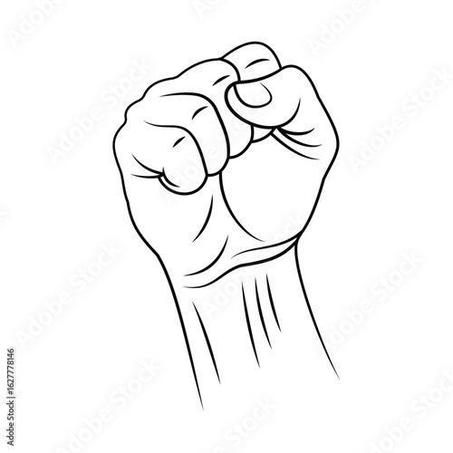 Raised Fist Symbol of Protest and Solidarity