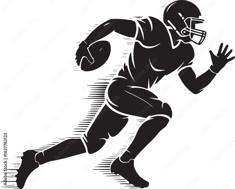 Fototapeta premium Football Player silhouette Vector Art
