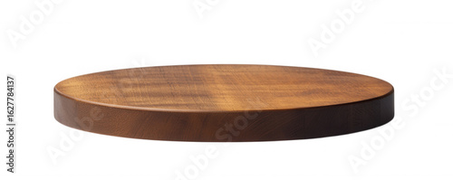 3d icon Polished wooden surface showcasing intricate wood grain pattern, isolated on transparent background for versatile design application