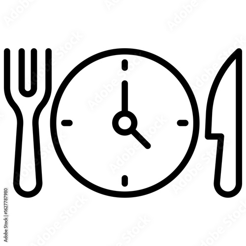 Meal timing icon vector illustration