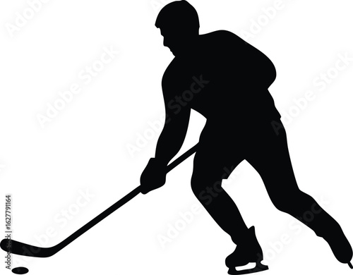 a man ice hockey silhouette
