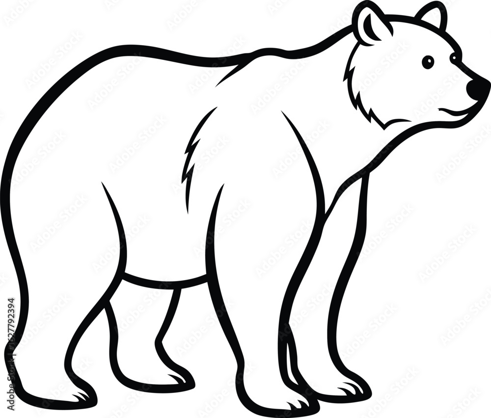 Obraz premium a standing bear silhouette silhouette 