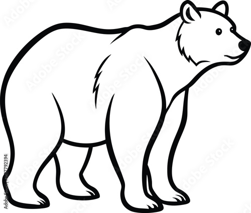 a standing bear silhouette silhouette 