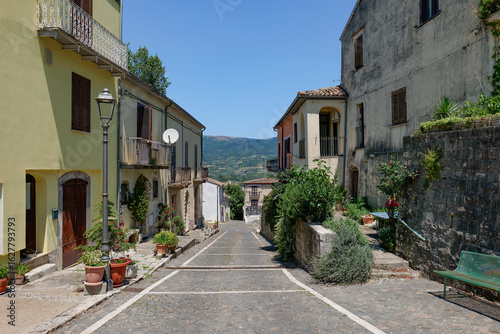 Wallpaper Mural A narrow street among the old houses of Cantalupo del Sannio, a small town in Molise, Italy. Torontodigital.ca