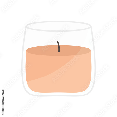 Orange Aromatherapy Candle Illustration for Relaxation and Wellness