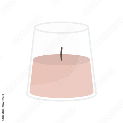 Light Brown Aromatherapy Candle Illustration for Relaxation and Wellness