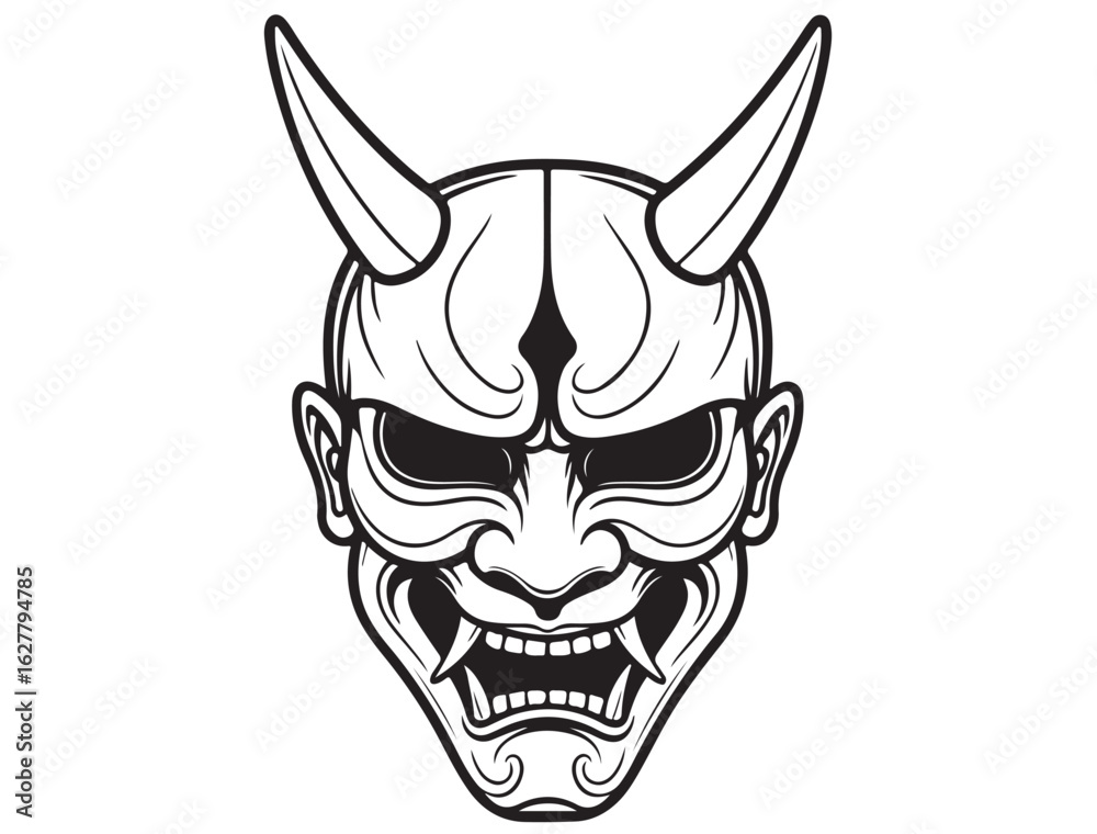 Obraz premium ONI MASK SILHOUETTE