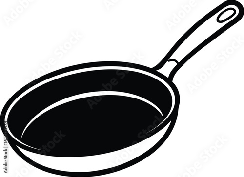 frying pan silhouette illustration