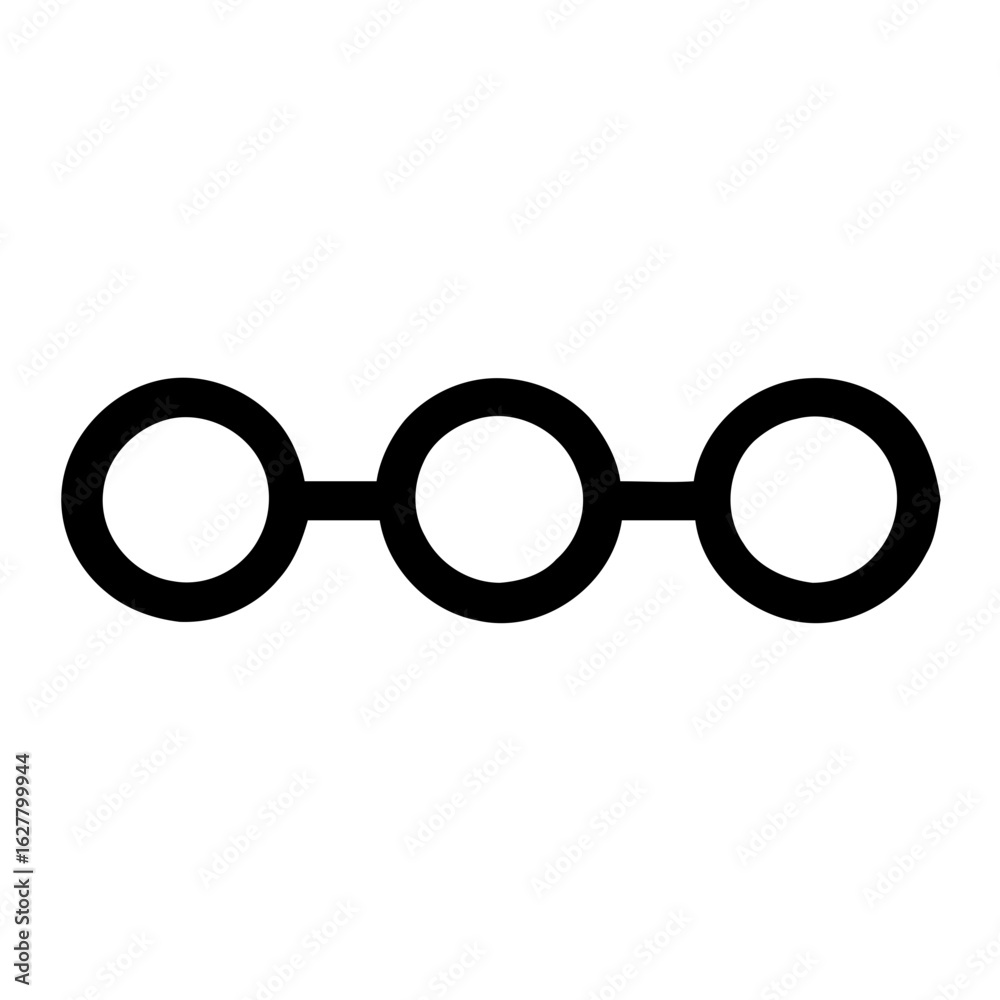 Fototapeta premium Minimalist Connected Circle Element Design Graphic Shape Illustration Isolated