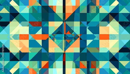Wallpaper Mural Abstract geometric pattern of interlocking triangles Torontodigital.ca