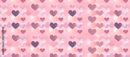 Wallpaper Mural a seamless pattern of pink and purple hearts, intricate and detailed digital illustration, minimalist design, clean and simple, high resolution, highly detailed, elegant, romantic
 Torontodigital.ca