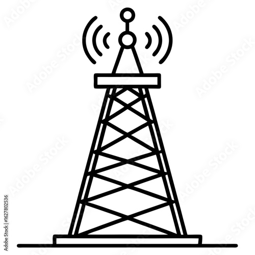 Signal Tower Illustration – Art Vector