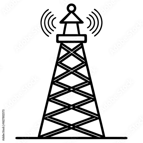 Signal Tower Illustration – Art Vector