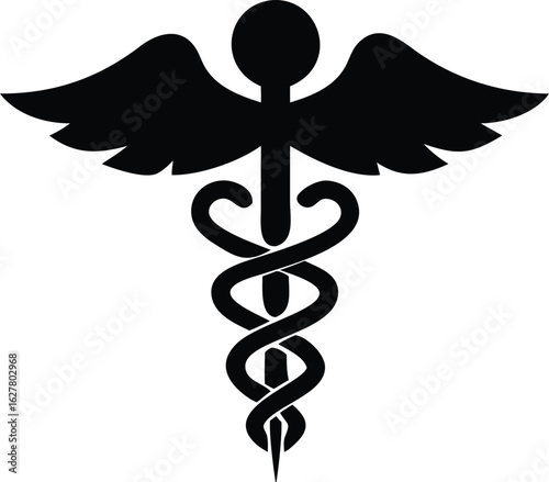 medical caduceus silhouette