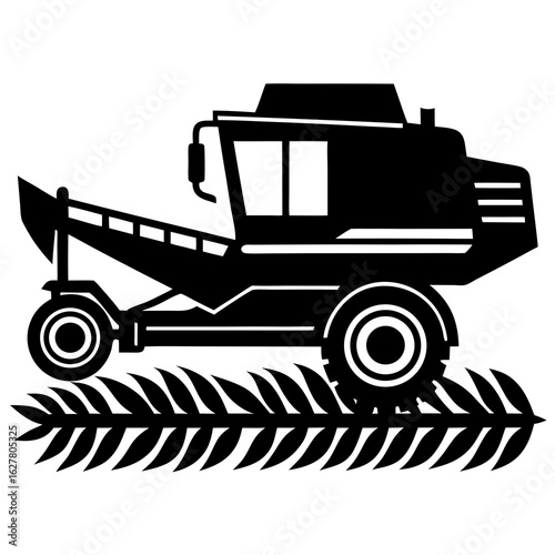 combine harvester tractor