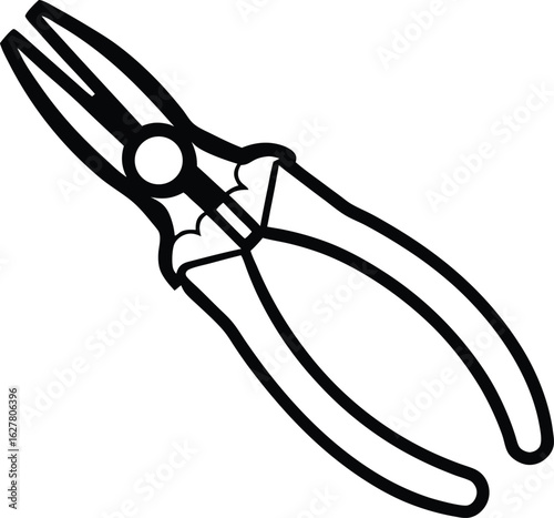 pliers isolated silhouette 