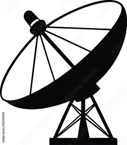 silhouette satellite dish antenna