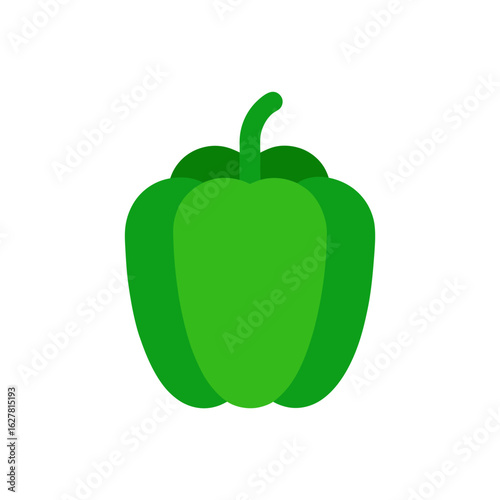 Green bell pepper icon isolated on transparent background