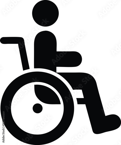 wheelchair silhouette vector illustration
