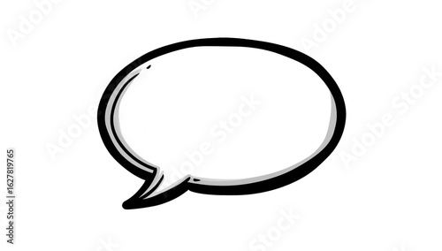 Empty speech bubble, comic book style