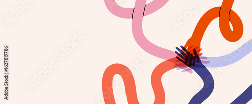 Wallpaper Mural Human hands. Diverse group of people. People equity help. Torontodigital.ca